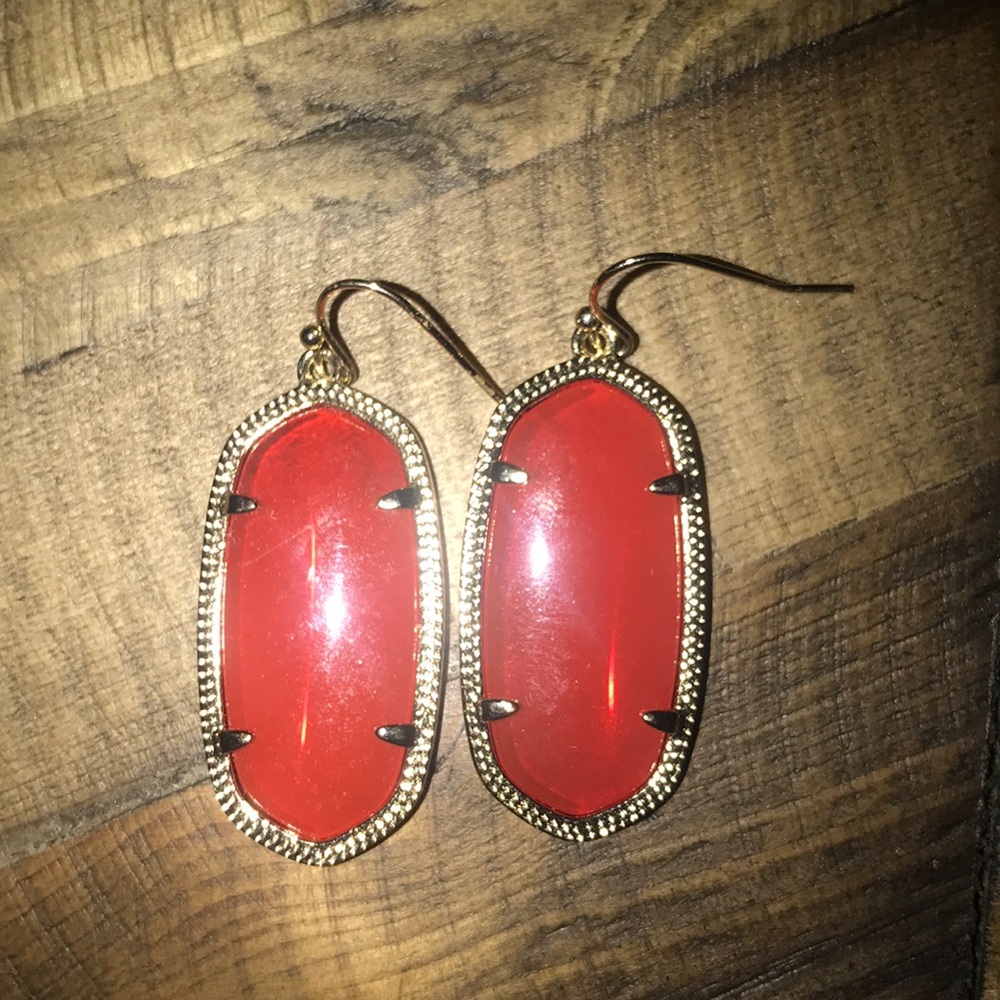 Kendra Scott red drop earrings